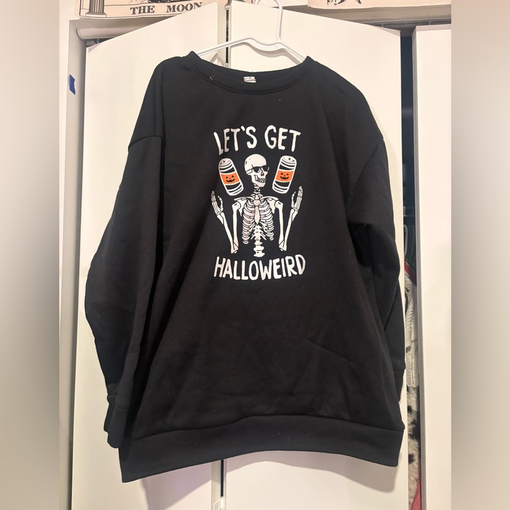 Black Halloween Skeleton Sweater
